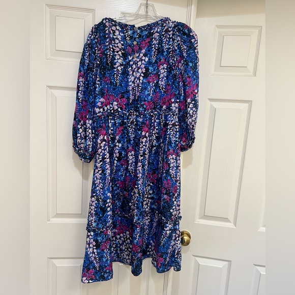 DYVNA  Floral Silk Blend A-Line midi Dress. Size‎ Medium - Picture 7 of 12